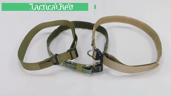 Cintura tattica per esterni Cintura in nylon per sport all'aria aperta verde imitazione stile militare da 1,5 pollici